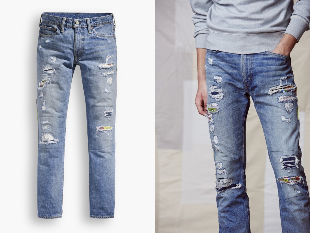 distressed jeans levis