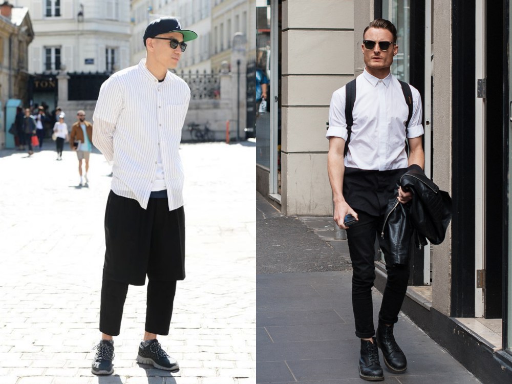 black and white mens outfits