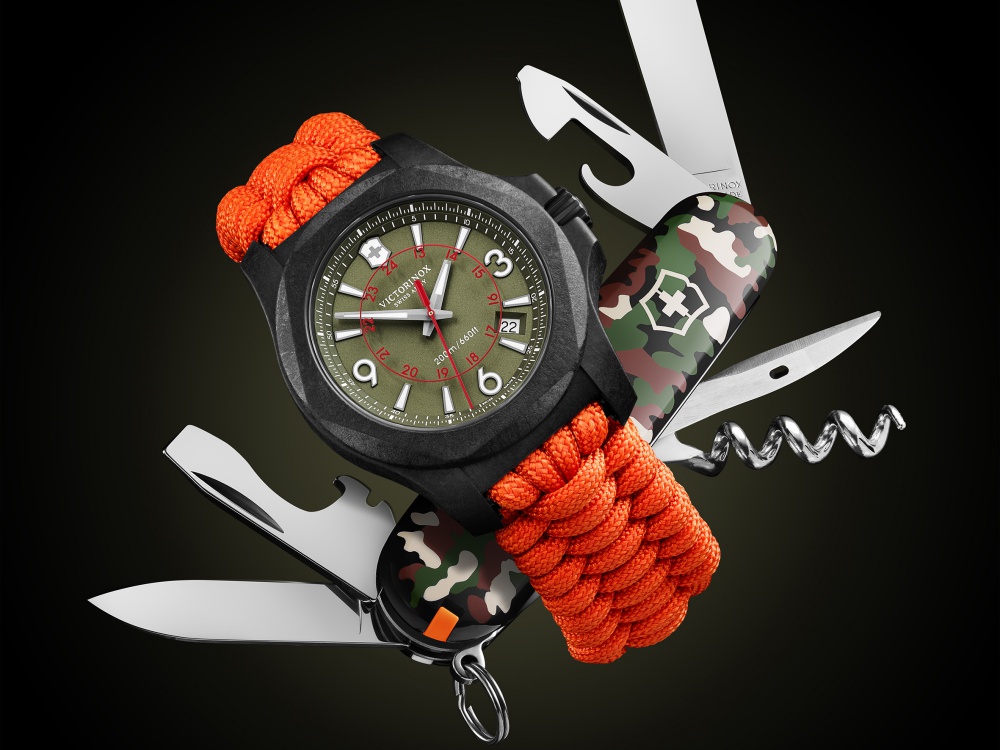 victorinox inox carbon limited edition orange strap watch BIG - I.N.O.X Carbon 加倍轻盈有耐力！