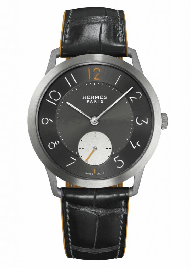 Hermes Slim dHermes Titane Watch 731x1024 - 纤薄灵动 独特个性：Slim d'Hermès Titane