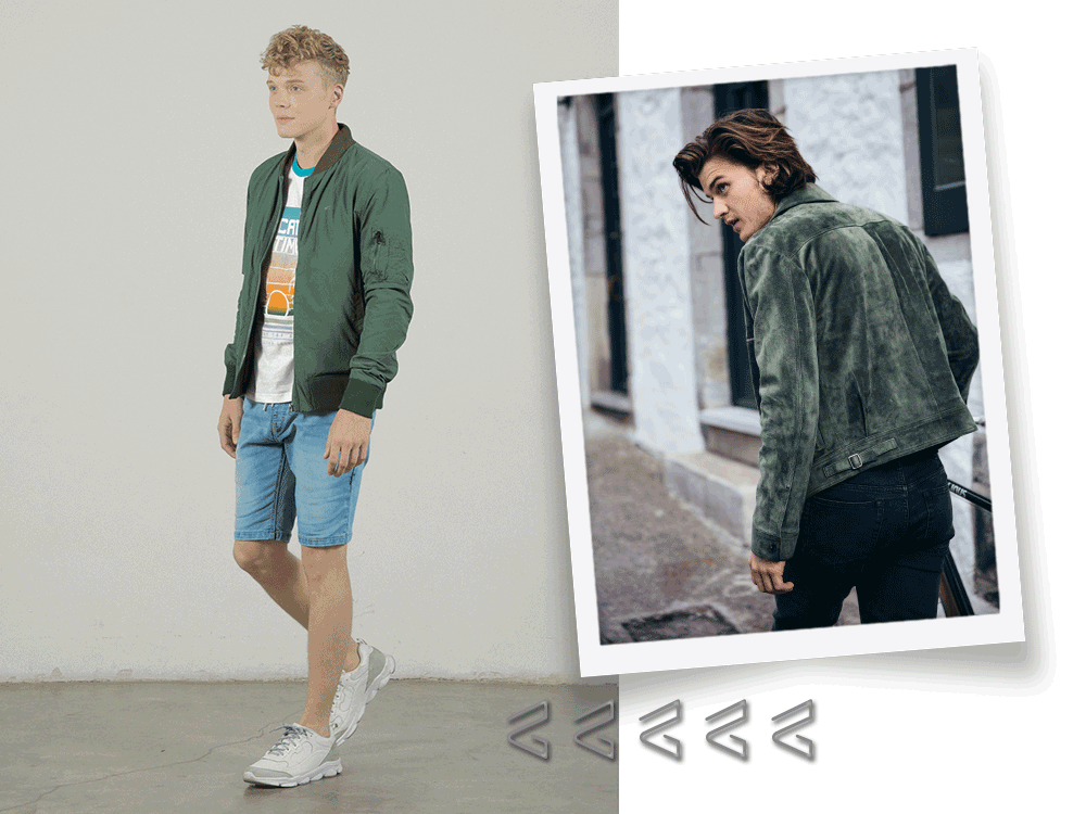 camel active denim collection joe keery bomber jacket - Trending Now: The Return of 80’s Retro Young Style