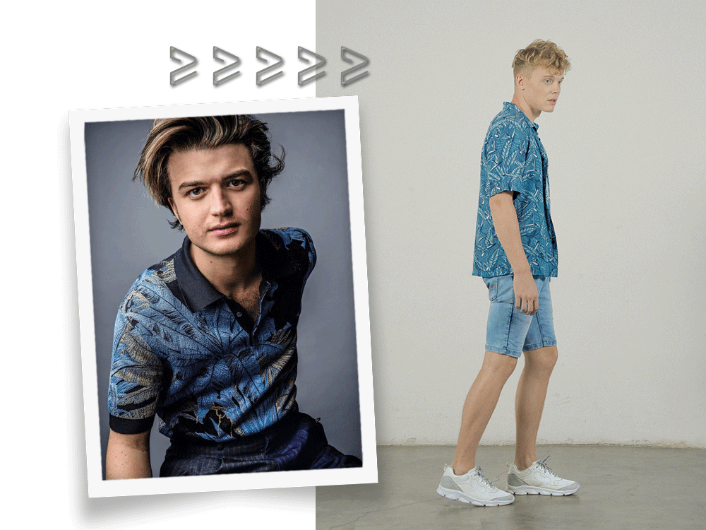 camel active denim collection joe keery summer prints shirt - Trending Now: The Return of 80’s Retro Young Style