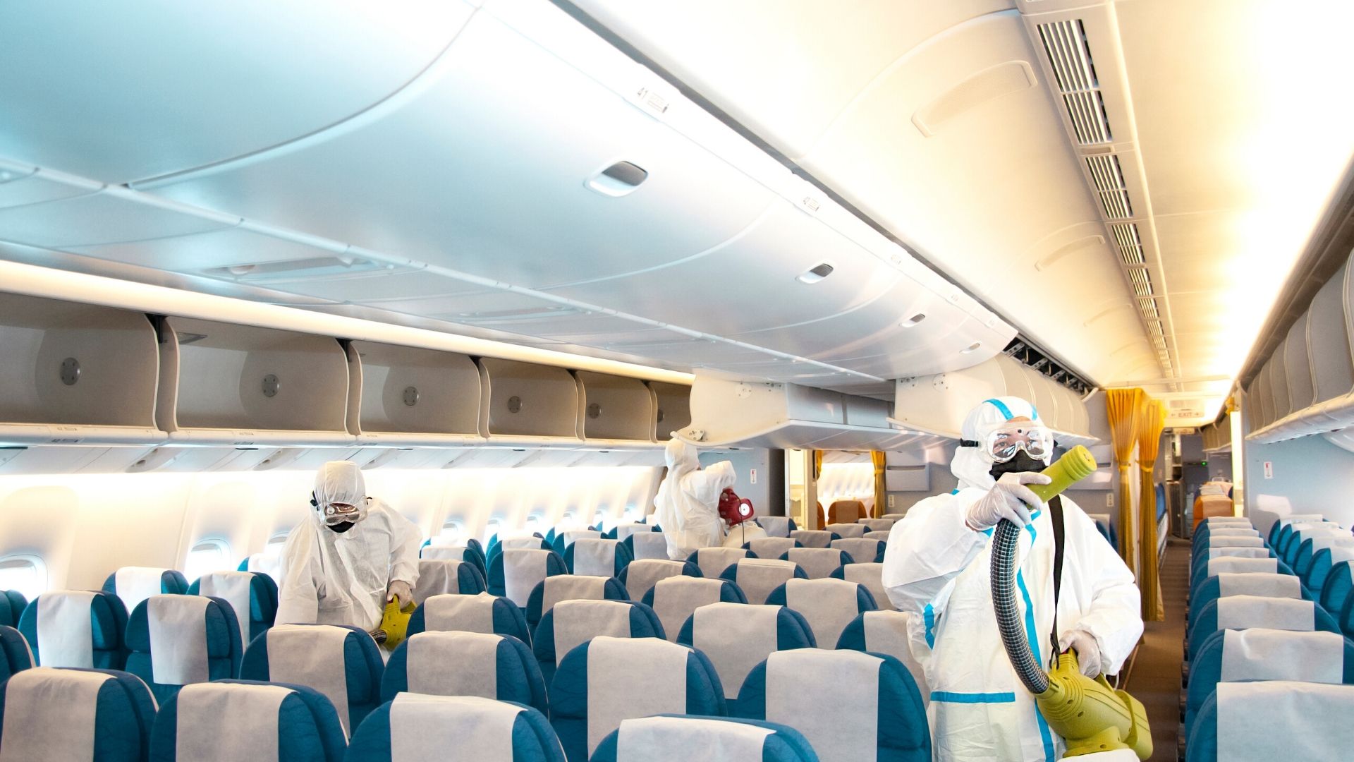Sanitizing plane covid19 - 疫情期间搭飞机如何注意卫生、保护自己?