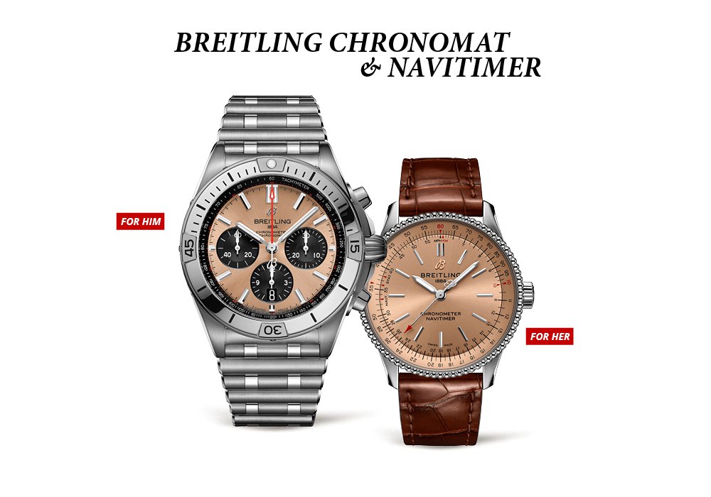 for him her best couple watch valentines breitling chronomat navitimer - for Him & Her ｜见证永恒爱情的情侣对表
