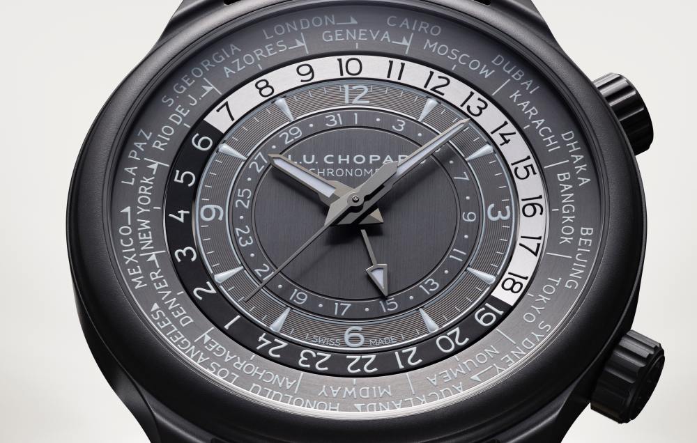chopard luc one black time traveler 003 - 环球旅人的最佳伙伴 Chopard L.U.C One Black 系列腕表