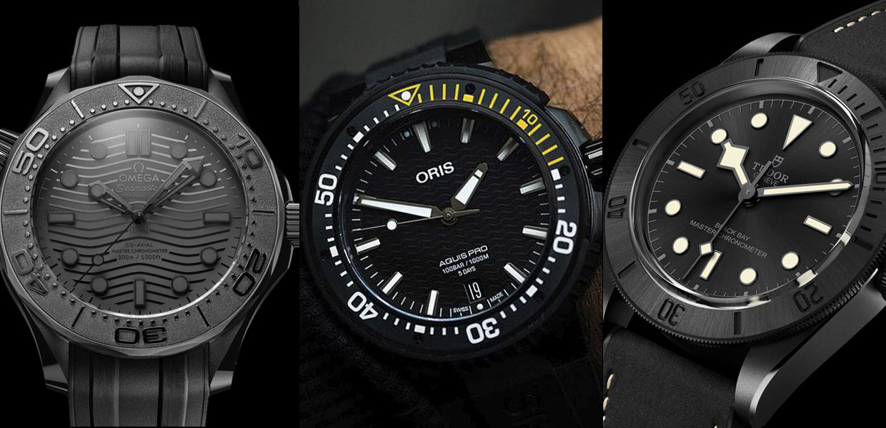 Kingssleeve black watch phantom oris omega tudor - 黑色腕表的诱惑
