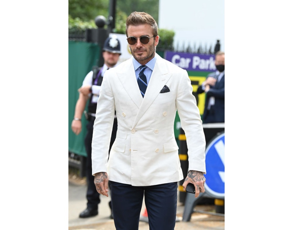 summer casual suit style guide at wimbledon 2021 david beckham - 夏季西装怎样穿才帅？温网现场告诉你！