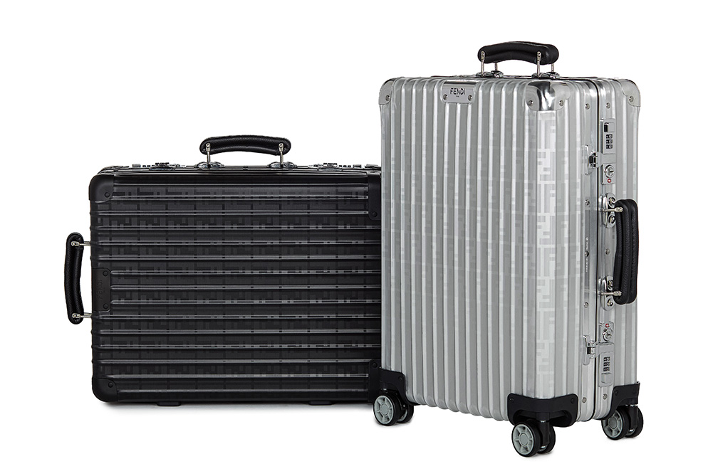 fendi and rimowa suitcase black and white - FENDIxRIMOWA 打造独一无二的终极性铝质行李箱！