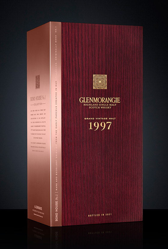 glenmorangie grand vintage 1997 box black background - GLENMORANGIE 限量版单一麦芽威士 充满生命力及花香四溢的陈年佳酿