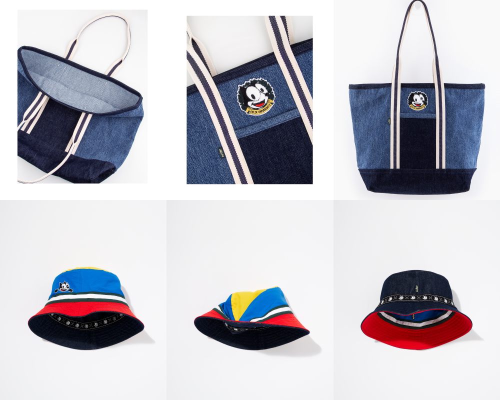 blue bag and colorful hat - Levi’s® x Felix The Cat 学院风系列正式推出！