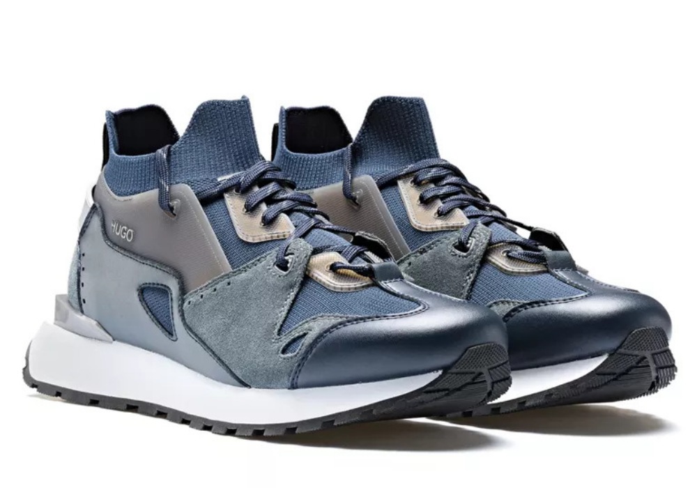 hugo retro inspired sock trainers pair side - 6款高端 Sneakers，奢华又耐用！