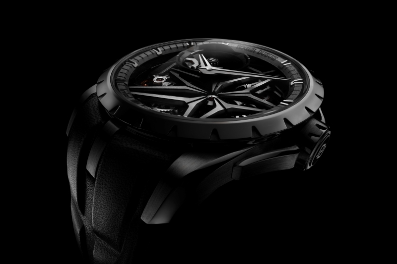 Roger Dubuis Excalibur Monobalancier Black Ceramic EX955 side - 黑色旋风席卷！ Roger Dubuis 首次打造黑色陶瓷腕表
