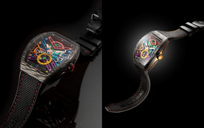 Franck Muller Vanguard Skeleton Color Dream details - Franck Muller 华丽闪耀的3款新表