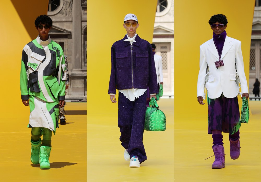 Louis Vuitton Spring Summer 2023 Men Show green jacket - 献给长不大的男孩；Louis Vuitton 春夏’23男装承载无限想象力