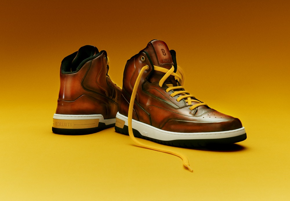 Berluti Playoff Sneakers honey - 融入精湛工艺的运动风格！全新 Berluti Playoff 运动鞋