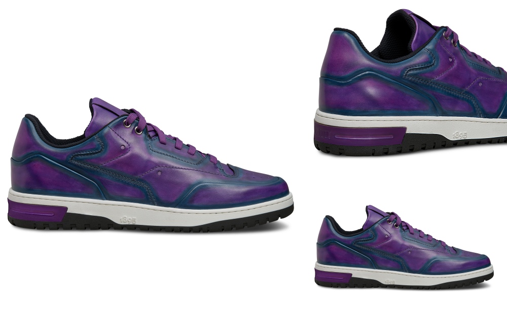Berluti Playoff Sneakers purple - 融入精湛工艺的运动风格！全新 Berluti Playoff 运动鞋