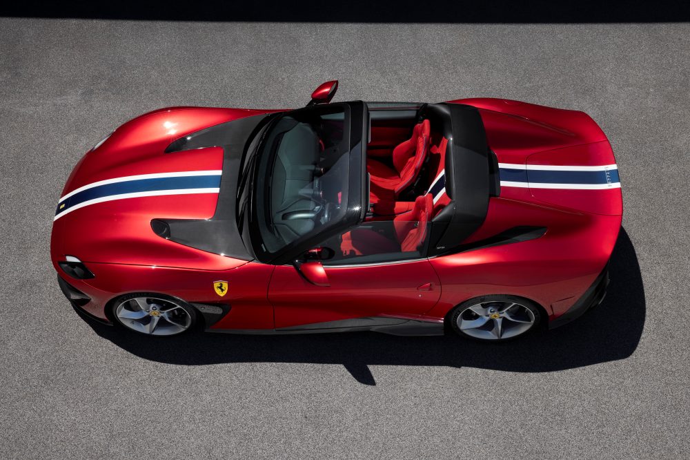 Ferrari SP51 stripes - 全新 Ferrari One-Off 车型：Ferrari SP51 敞篷跑车
