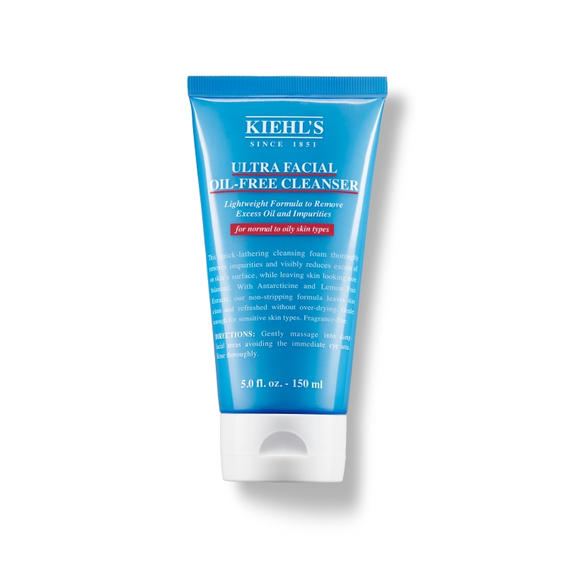 kiehls face cleanser ultra facial oil free cleanser - 适合油性肌肤男士的6款洗脸霜