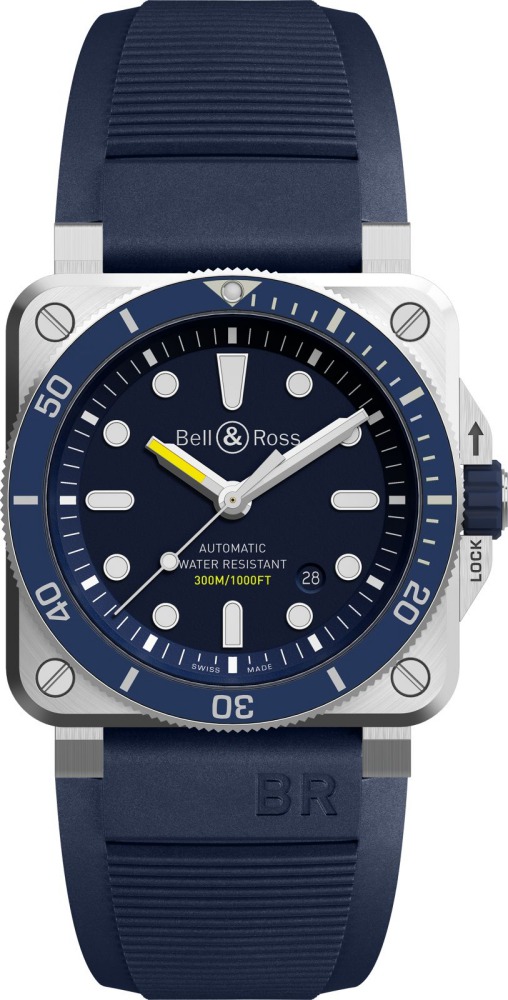 bell ross diver watch collection 2018 blue - Bell & Ross 方形潜水表的实力所在！