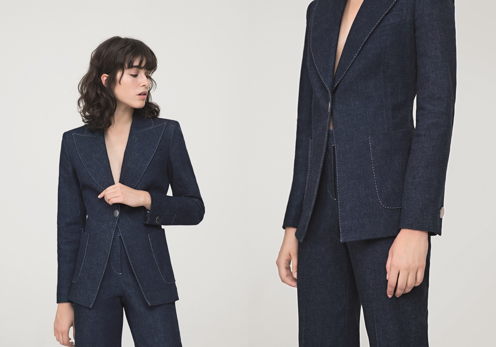 Giorgio Armani Luxury Denim Collection women suit - KINGSSLEEVE