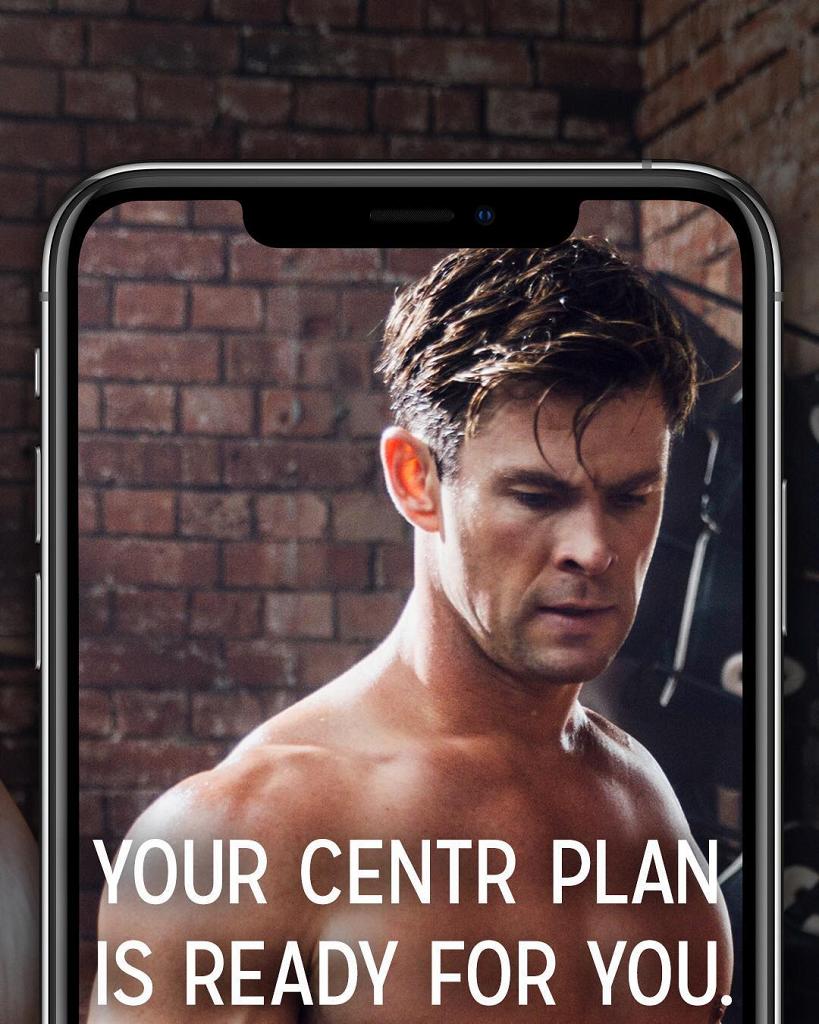 Chris Hemsworth Centr fitness app 2 - 雷神 Chris Hemsworth 健身计划大公开！邀你一起在家锻炼