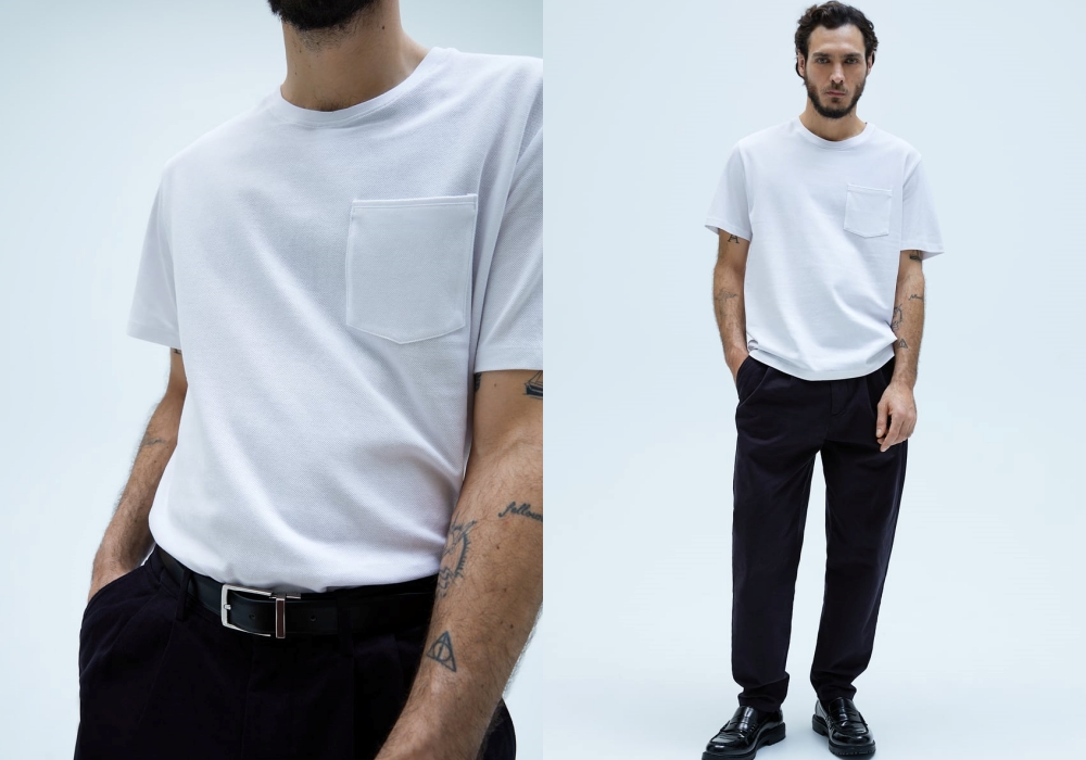 Zara Pique Texture T Shirt RM59.90 - 白Tee也有级别之分；编辑推荐这14件