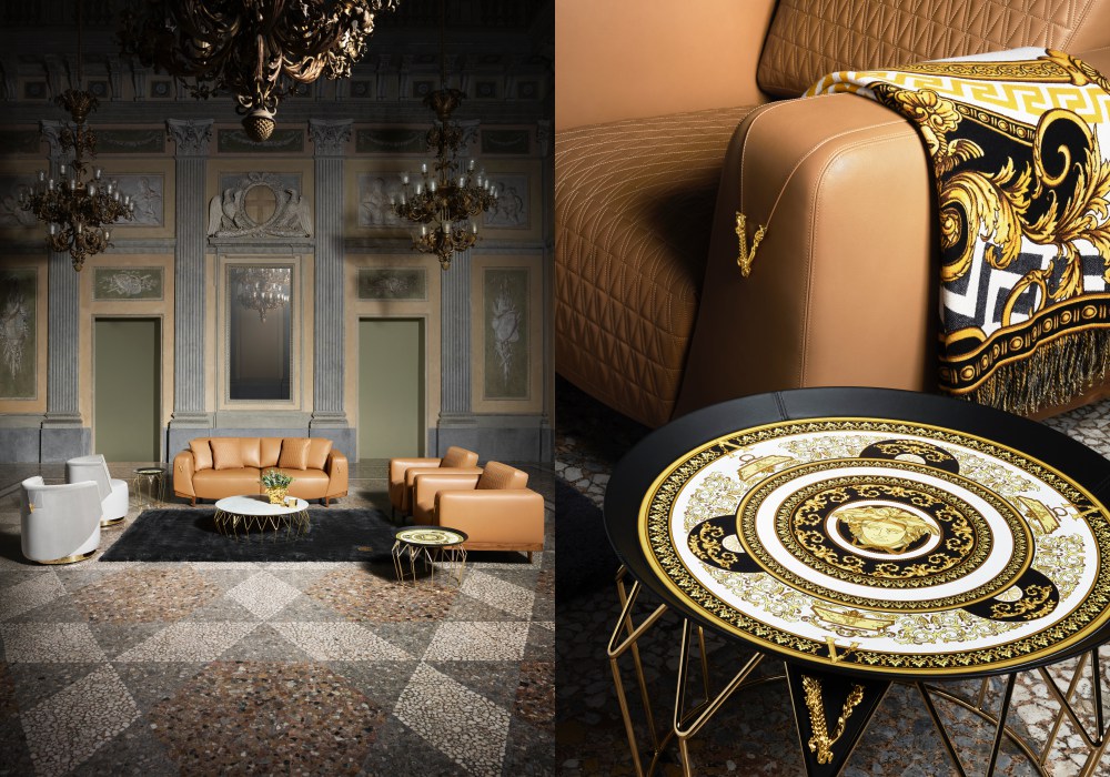Versace Home 2020 Virtus Collection leather sofa - Versace Home 奢华家居 品味从家开始