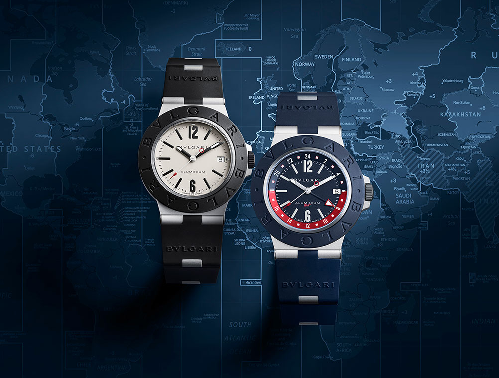 bvlgari alvminivm gmt pair - Bvlgari Aluminium GMT 腕表，点缀你悠闲的旅程