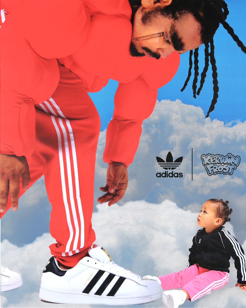 kerwin frost big kid meets little kid - Kerwin Frost x Adidas 推出极有创意的 "SUPERSTUFFED "小丑鞋！