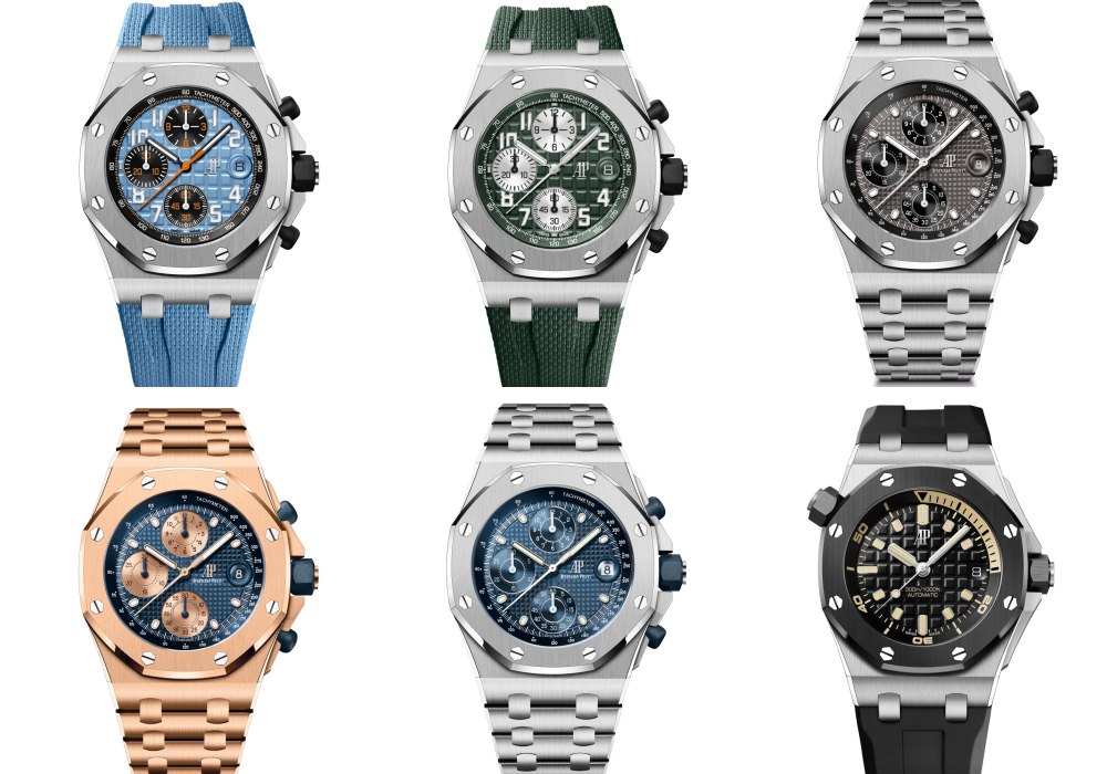 royal oak offshore six watches in one big picture - Watches