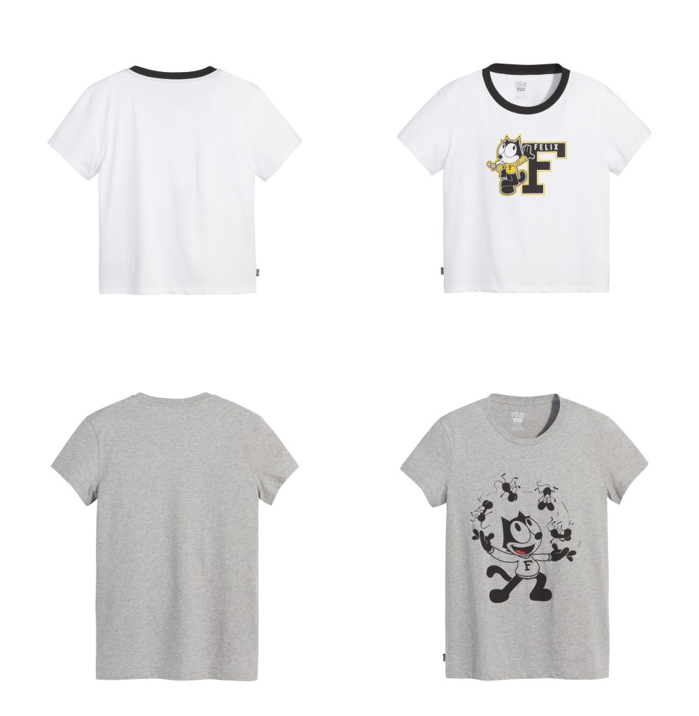 t shirt gray and white - Levi’s® x Felix The Cat 学院风系列正式推出！