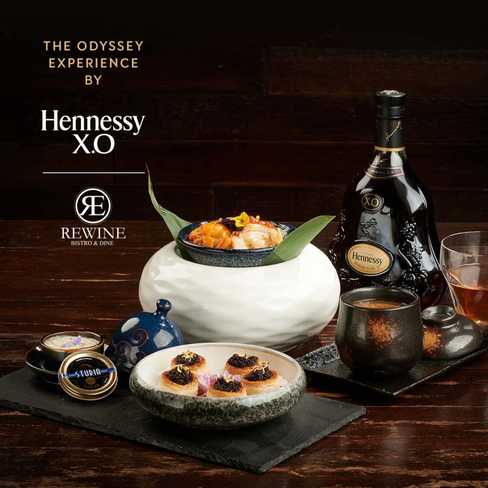 Restaurant Rewine - 搭配 HENNESSY X.O 品尝一顿 Odyssey 套餐，让你尽情沉浸在美食和美酒中！