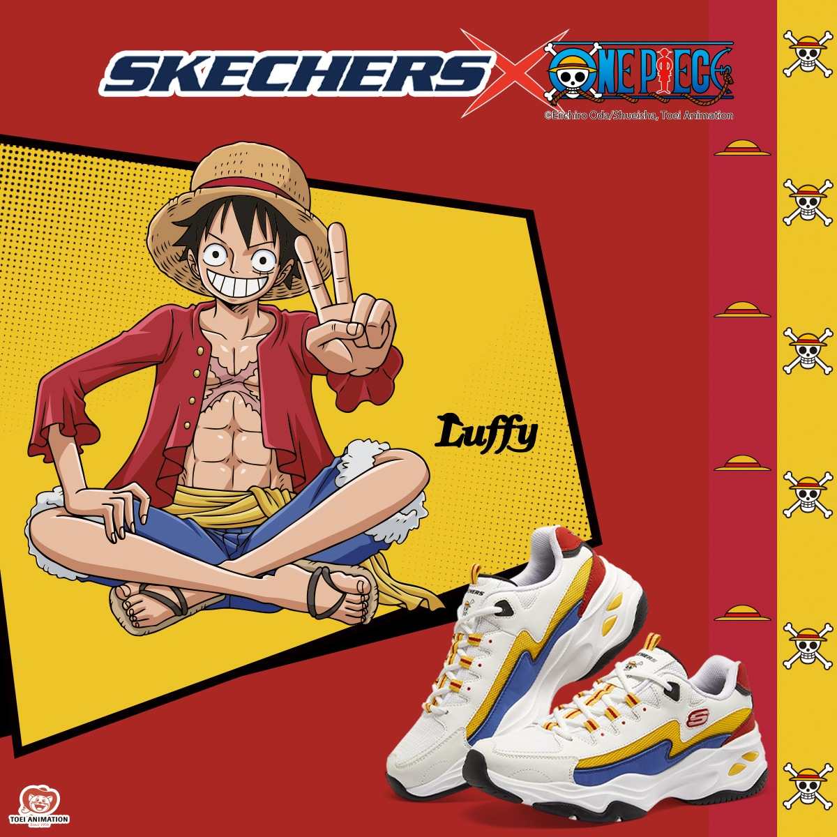 Skechers x One Piece Collection Featuring Luffy - Skechers X One Piece 系列，动漫迷们的福音！