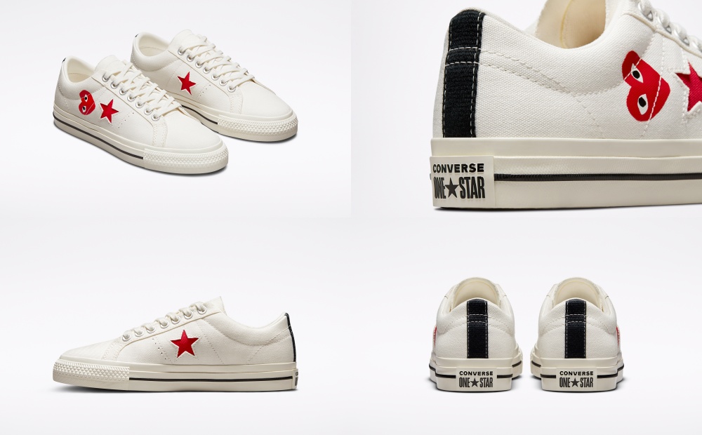 Converse x PLAY Comme des Garcons One Star white details - Converse x PLAY Comme des Garçons One Star 经典帆布鞋的趣味面