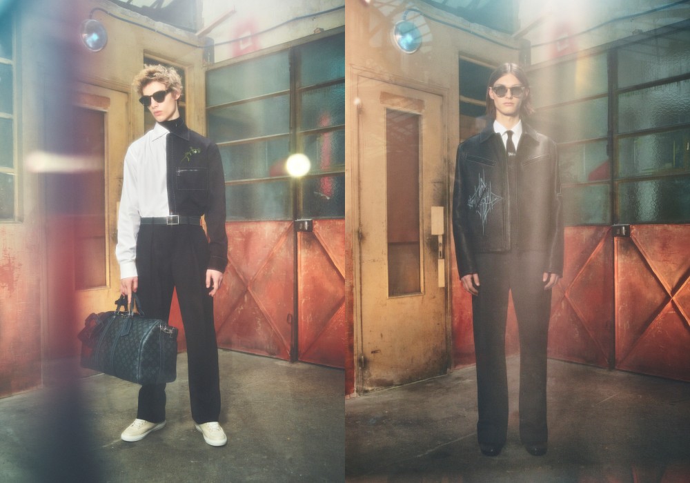 Louis Vuitton Fall in Love mens pre spring leather jacket - Louis Vuitton “Fall in Love” 男士胶囊系列，70年代的音乐魅力