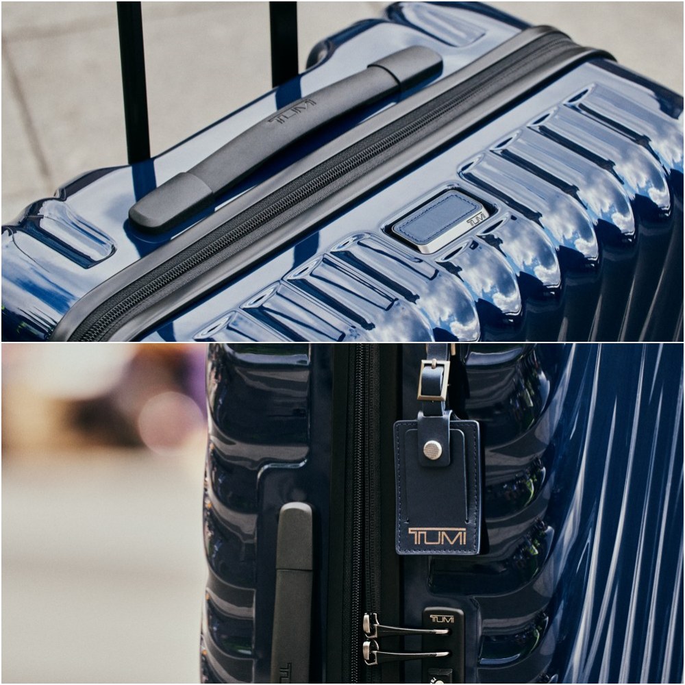 tumi 19 Degree Extended Trip Expandable 4 Wheeled Packing Case in Navy - 高性能、帅气又环保！TUMI 往可持续未来出发