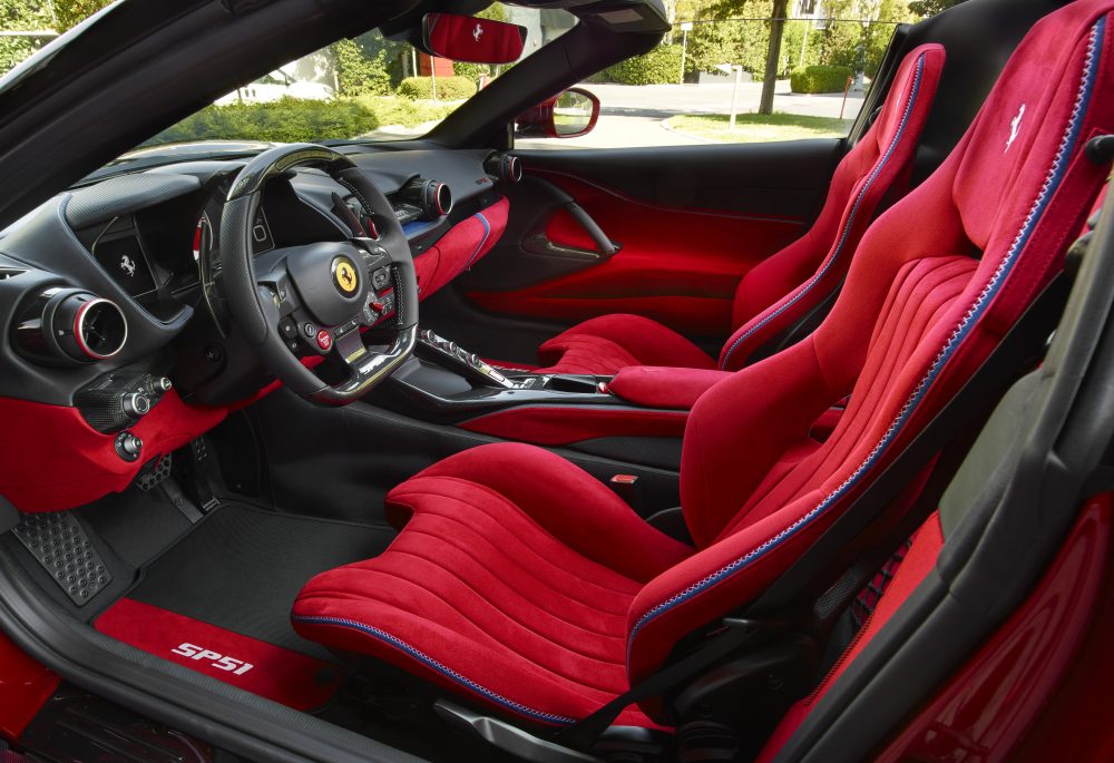 Ferrari SP51 interior - 全新 Ferrari One-Off 车型：Ferrari SP51 敞篷跑车