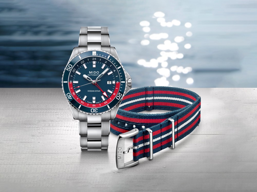 MIDO Ocean Star GMT changable strap - 金秀贤最爱的3款 MIDO 腕表，动静皆宜！