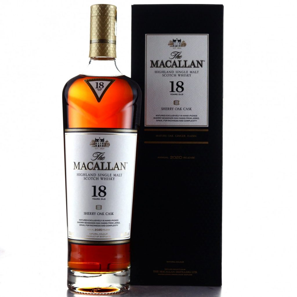 The Macallan Sherry Oak 18 Years Old 1024x1024 - 新手指南：威士忌热门品牌、送礼酒款推荐