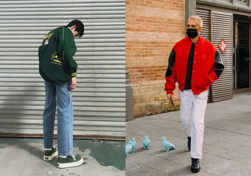 men street style baseball jacket - 有这5件单品，轻松搭配休闲街头造型