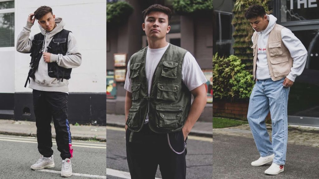 men street style cargo vest hoodie 1024x576 - 有这5件单品，轻松搭配休闲街头造型